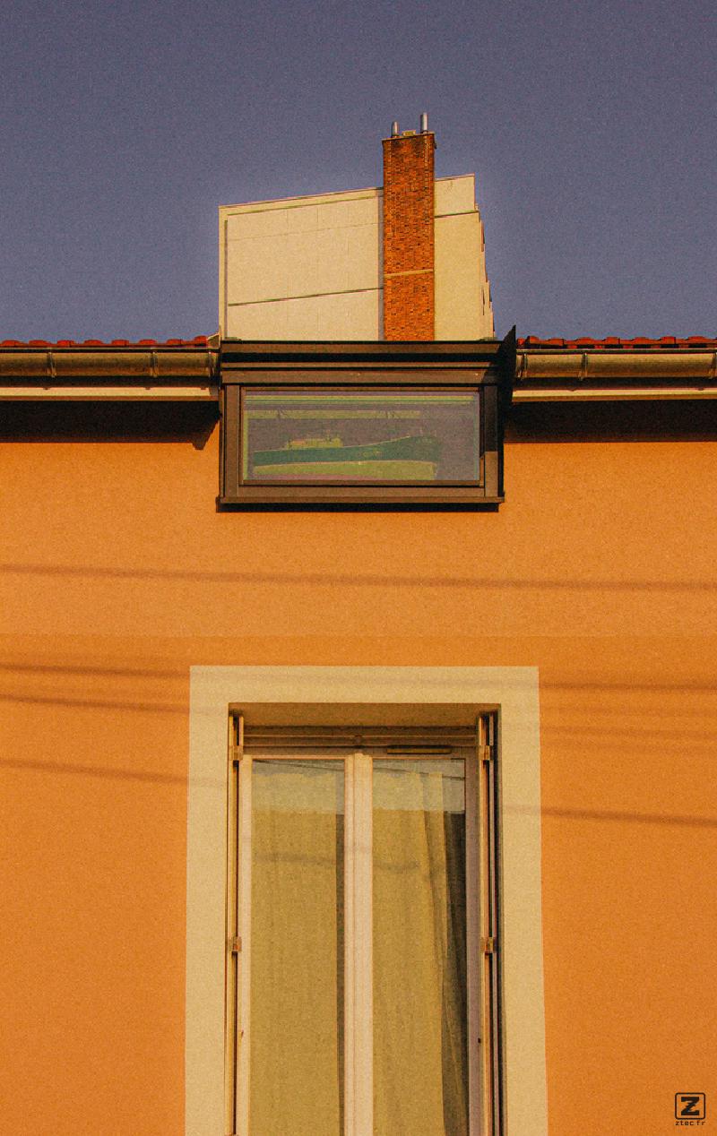 A Boat replica behind a window. The window feel specially designed for this boat. It is oddly placed. 
https://www.flickr.com/photos/ztec/54706771560/