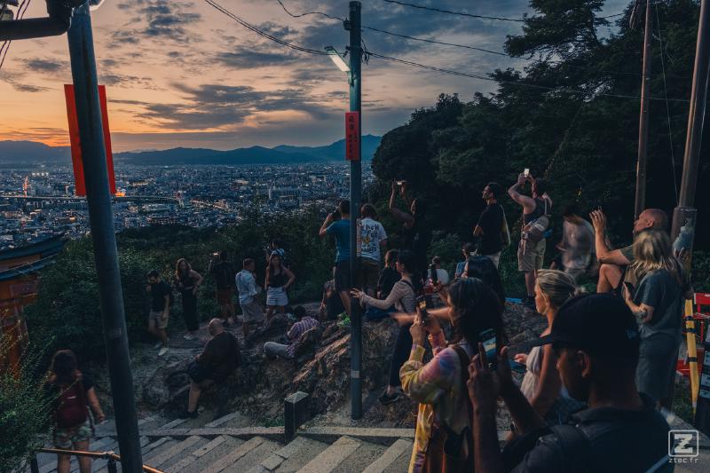 Lots of tourist taking picture of the sunset