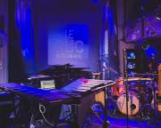 Vibraphone waiting to be played on stage with other instruments