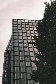 A glass building in Hamburg