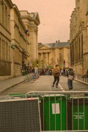 A French college blocked in a protest