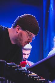 Alexis Valet playing Vibraphone with Pablo Aguste on the back