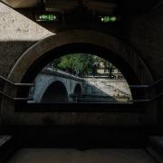 Mouth full of a bridge on the Seine. Exit on the right, or left !
https://www.flickr.com/photos/ztec/53759635280/
