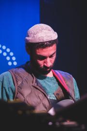 Pablo Aguste playing bass