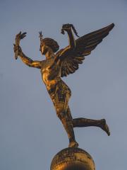 The golden angel on top of the Bastille column in Paris