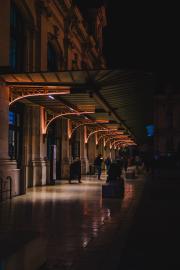 Bordeaux central train station by night
