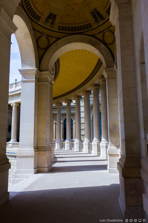 Aile droite de la zone ouverte du parc. Tout juste rénové, le résultat est sublime. On croirais le couloir de colonnes sans fin.
https://www.flickr.com/photos/ztec/8631737967/
