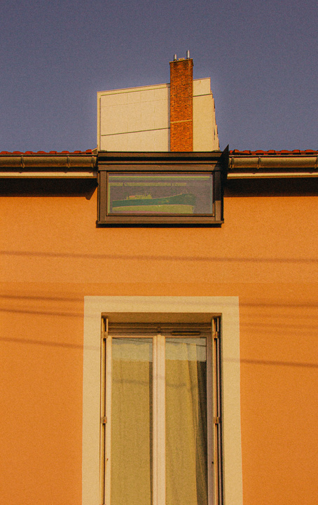 A Boat replica behind a window. The window feel specially designed for this boat. It is oddly placed. 
https://www.flickr.com/photos/ztec/54706771560/