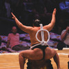 A sumo parading before battle