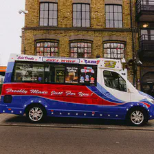 An Ice truck in the street