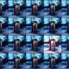 Multiple photo of a phone-booth in a grid. One is properly developed.
https://www.flickr.com/photos/ztec/39492570522/