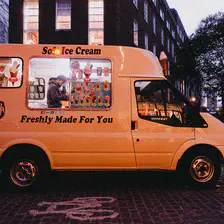 An Ice truck in the street