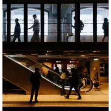 View of Saint-Michel–Notre-Dame platform with two level. One lighted artificially under another one lighted by natural light from outside.
https://www.flickr.com/photos/ztec/53759218461/
Albums: www