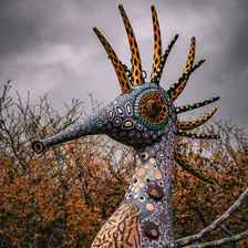 A  Hipocampe (seahorse) color sculpture   