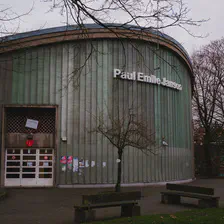 The high entrance of the Janson room at FOSDEM/ULB