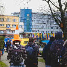 Someone with a VLC cone hatat ULB