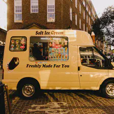 An Ice truck in the street
